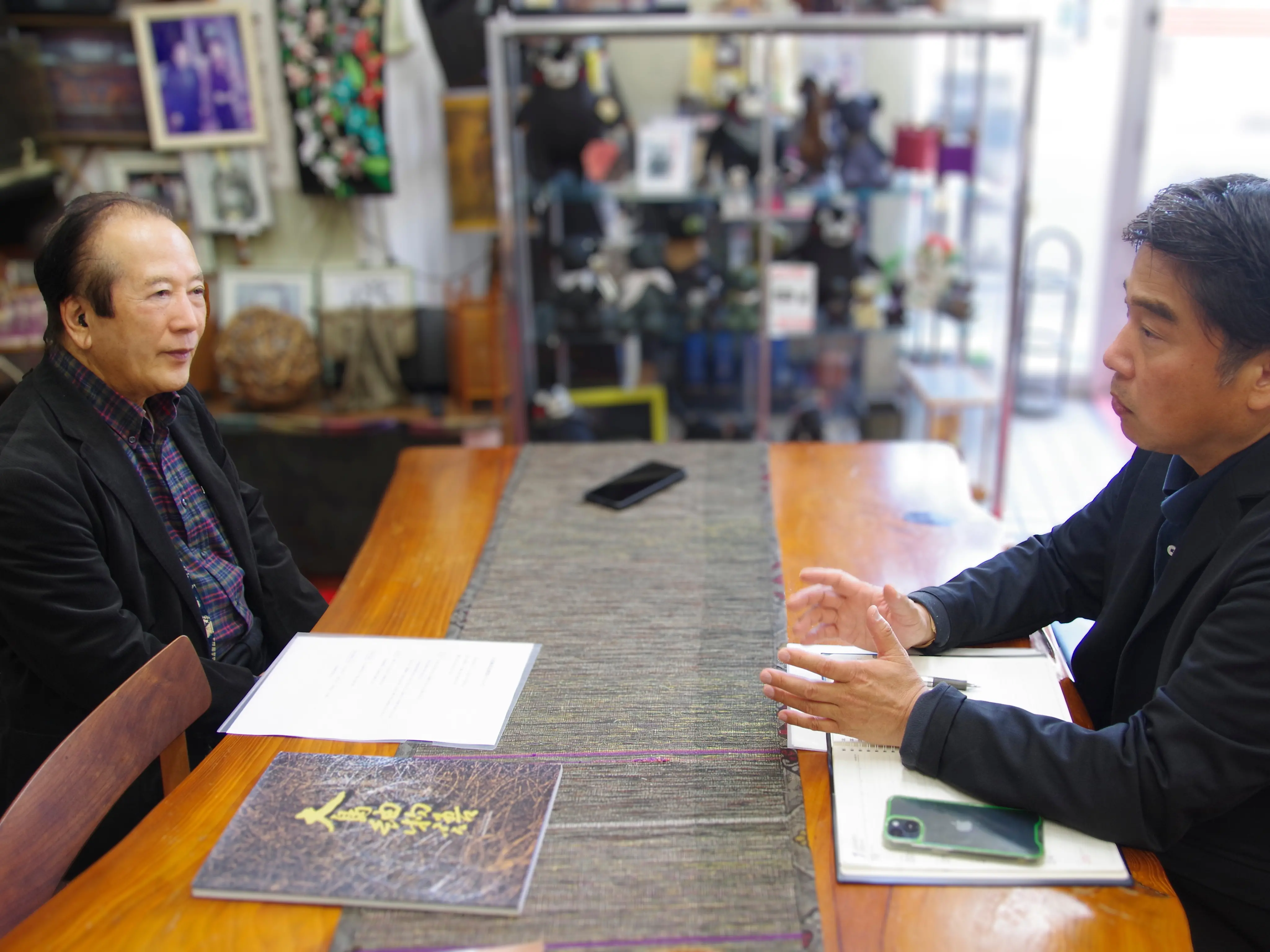 原絹織物株式会社 店舗にて